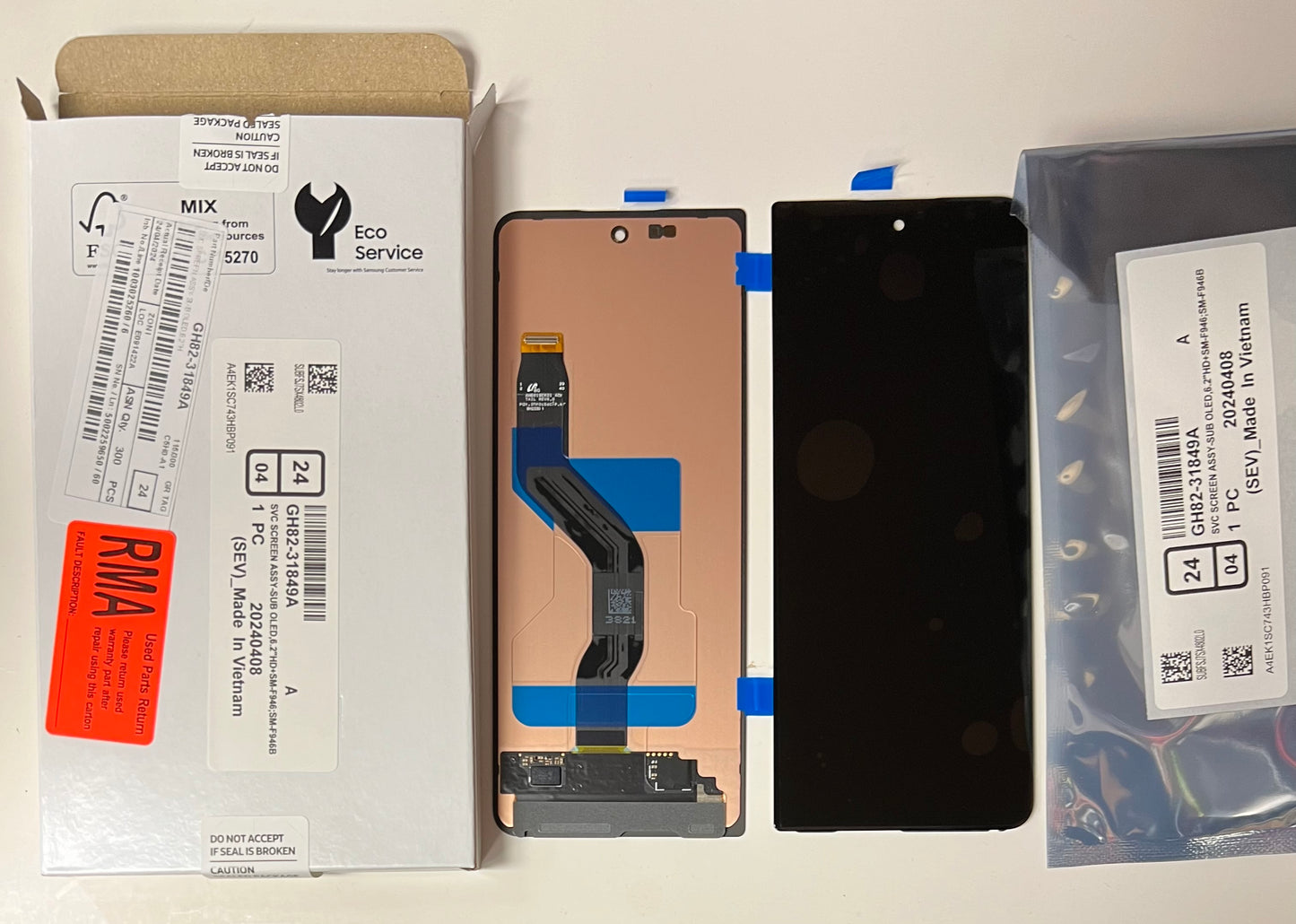 Genuine Samsung Galaxy Z Fold 5 5G SM-F946 Outer Small Front Lcd Screen Display