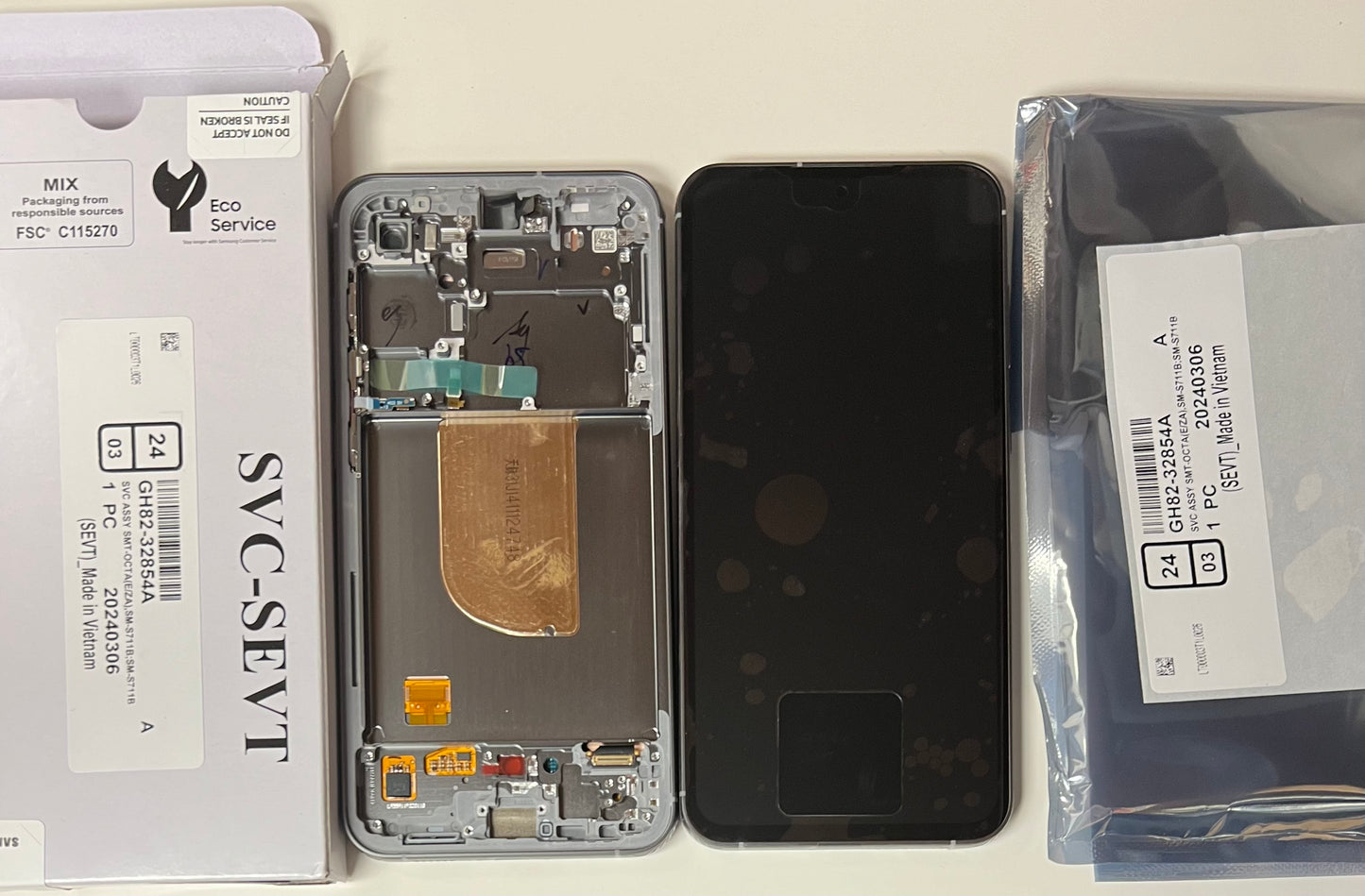 GENUINE SAMSUNG GALAXY S23 FE S711 LCD TOUCH SCREEN DISPLAY SM-S711B SM-S711B/DS WITH FRAME