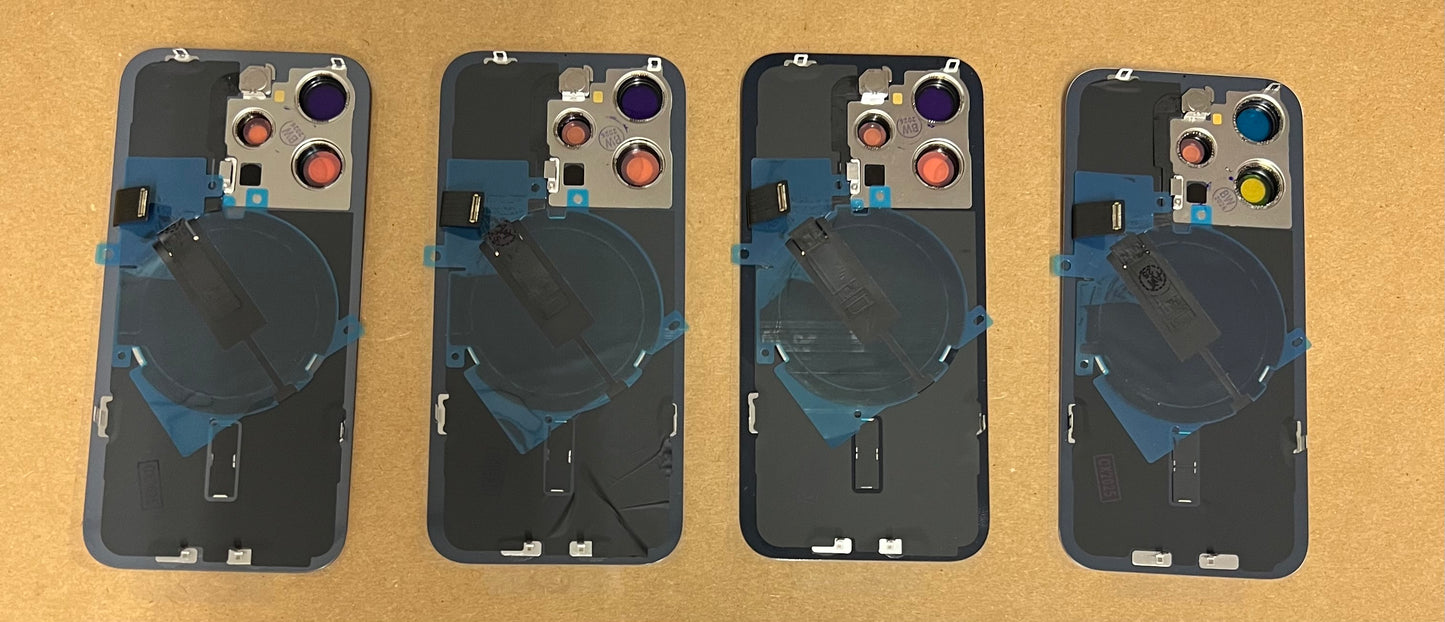 iPhone 15 Pro Max Replacement Back Glass Mag Safe Charge Coil Flash Brackets NFC