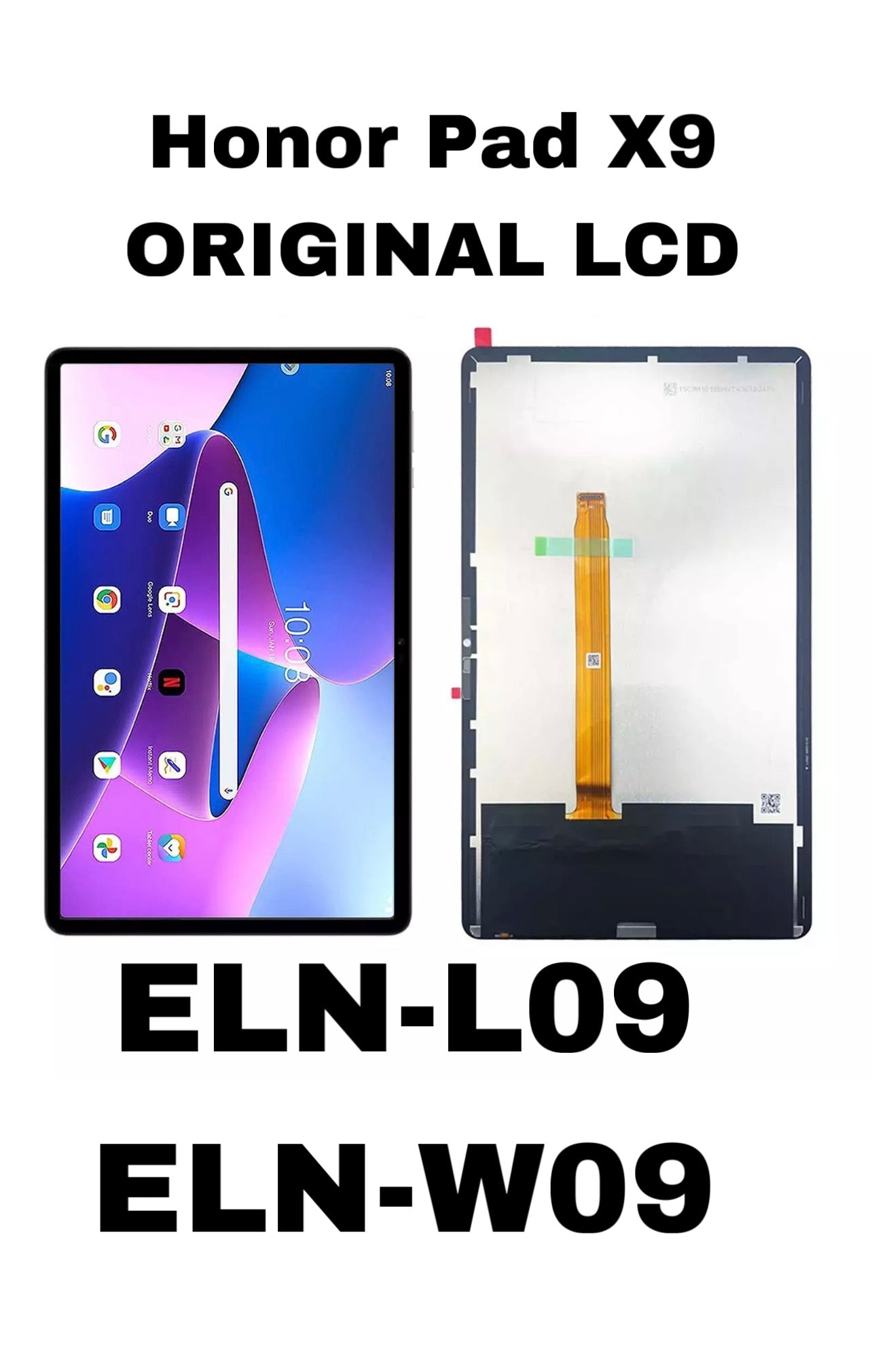 Original Honor Pad X9 Lcd ELN-L09 ELN-W09 Lcd Screen Display