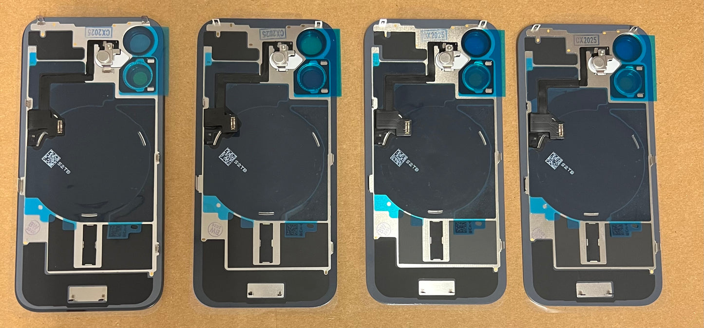 iPhone 16 Replacement Back Glass & Mag Safe Charge Coil Flash Brackets NFC