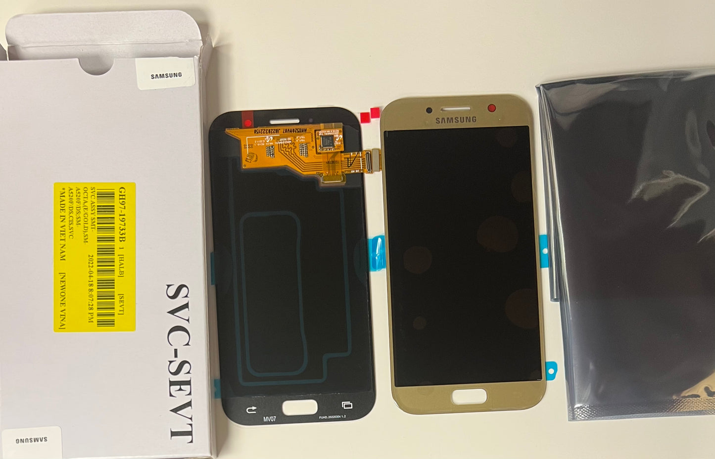 SAMSUNG GALAXY A5 (2017) A520F LCD SCREEN DISPLAY SM-A520 SM-A520F GENUINE GOLD