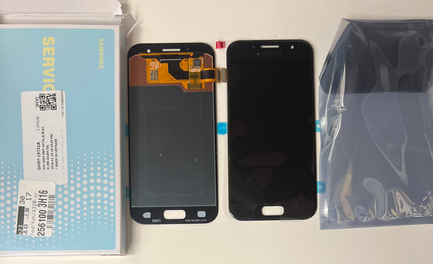 GENUINE BLACK SAMSUNG 2017 SM-A320 GALAXY A3 (2017) SCREEN LCD DISPLAY SERVICE PACK