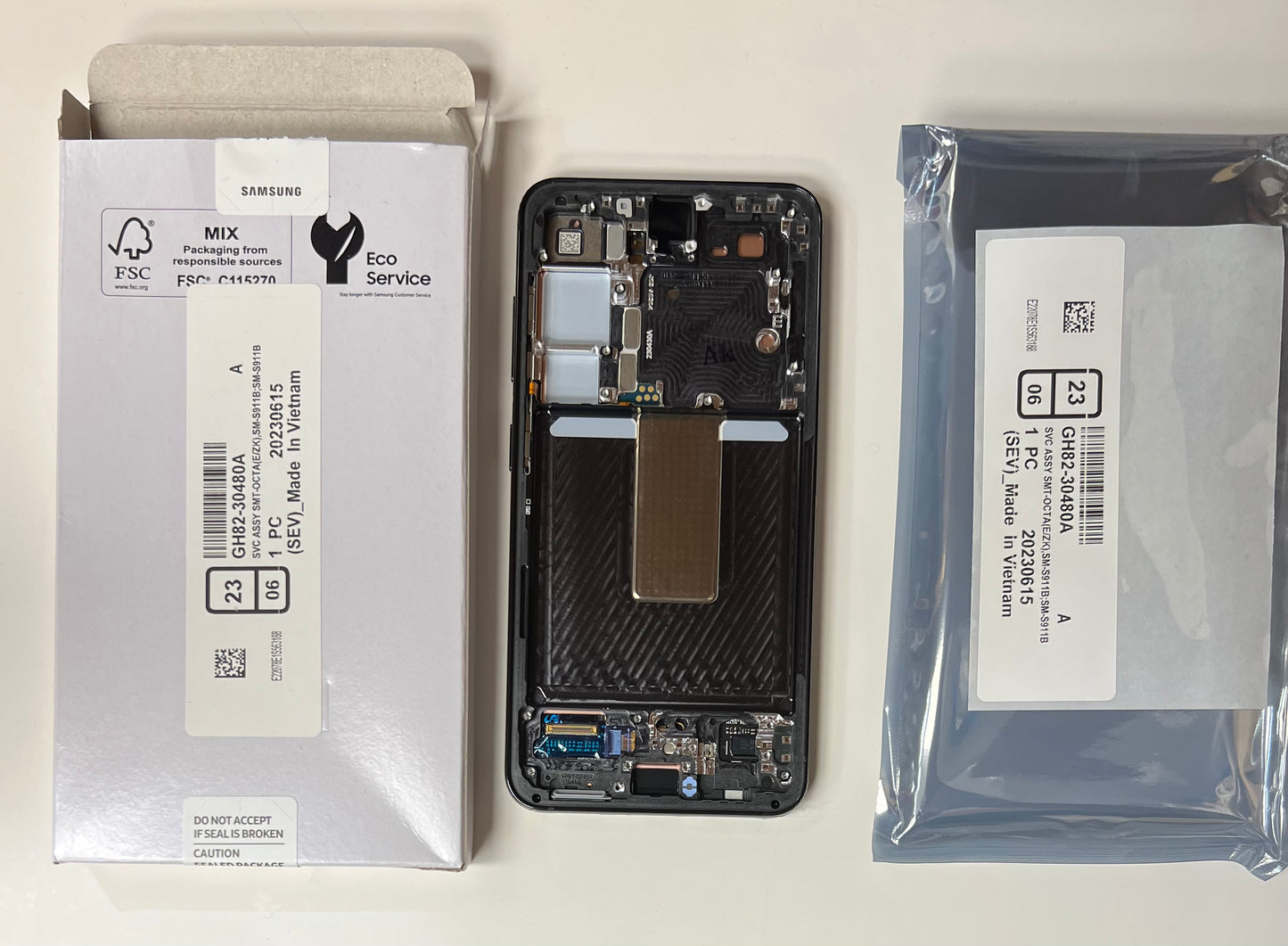Genuine Samsung S23 Lcd Screen Display SM-S911B SM-S911B/DS S911 S23 BLACK