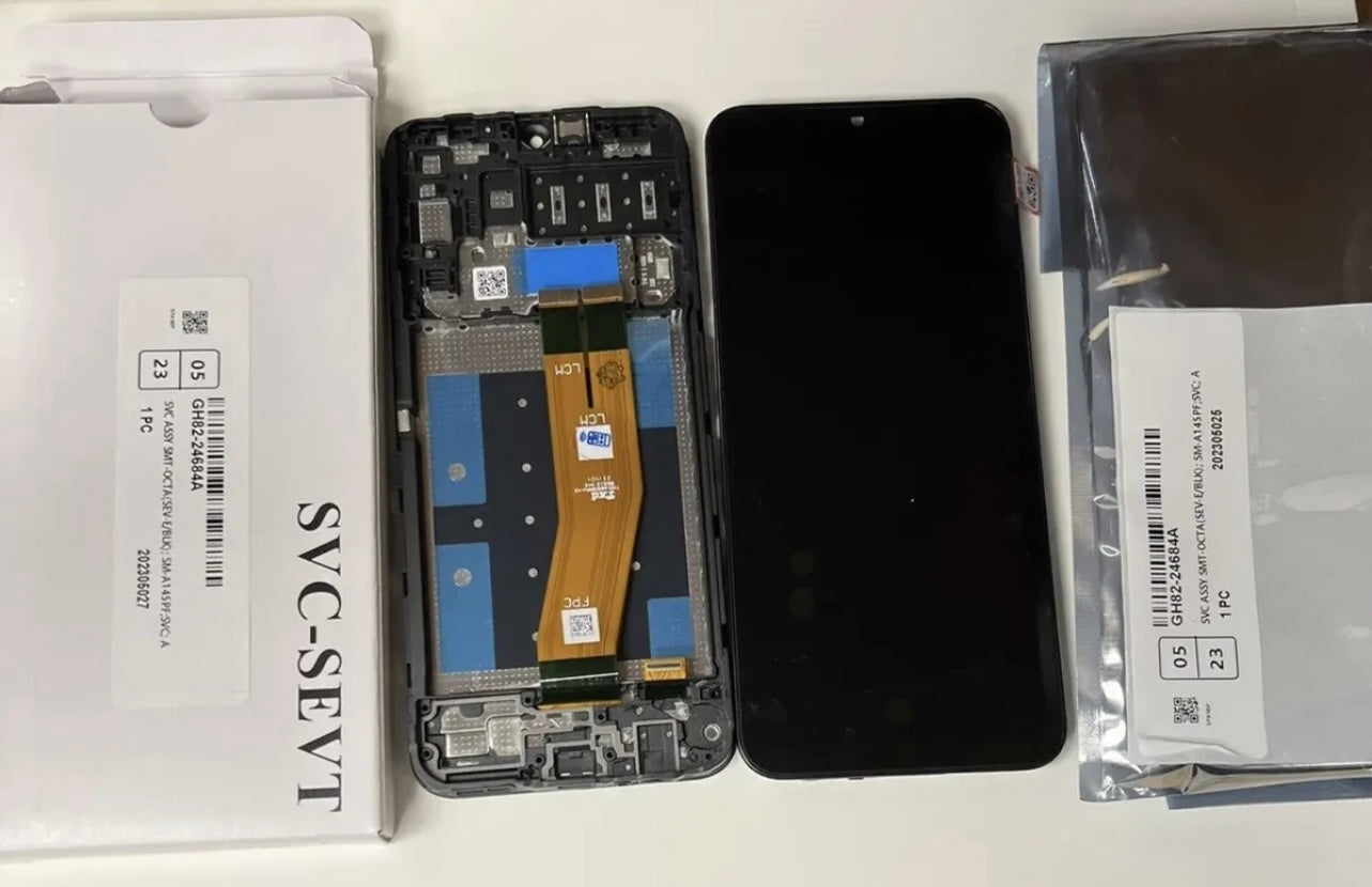 Lcd Screen Display Samsung A14 4G SM-A145R SM-A145R/DS A145R Original Frame