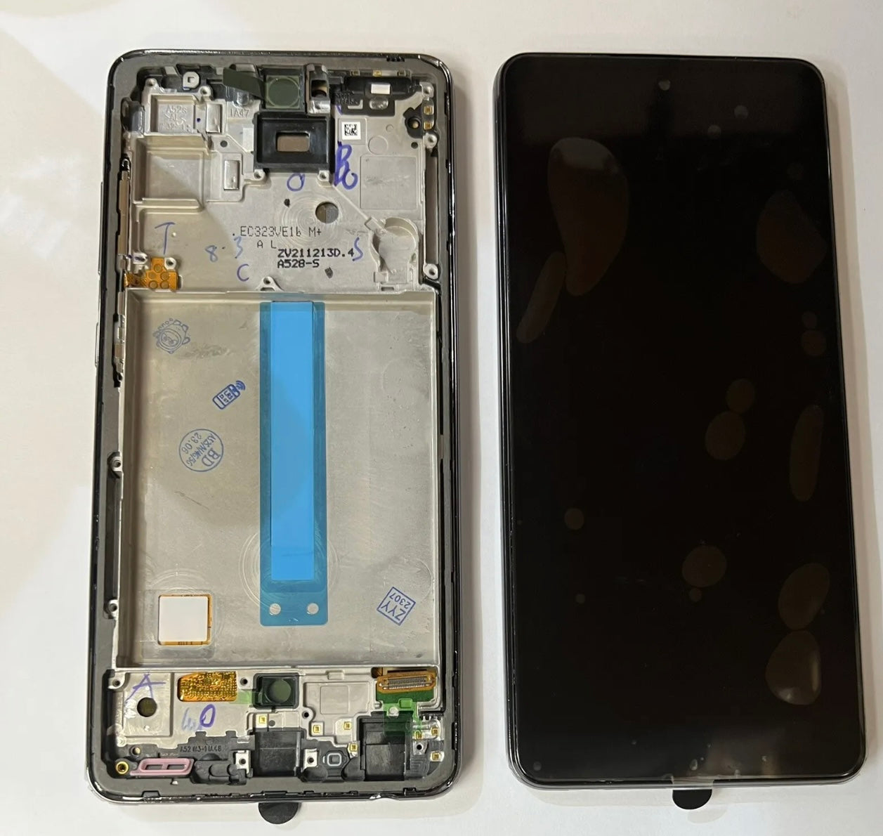 SAMSUNG A52 5G 4G SM-A525F SM-A526B GALAXY OLED LCD TOUCH SCREEN BLACK FRAME OLED