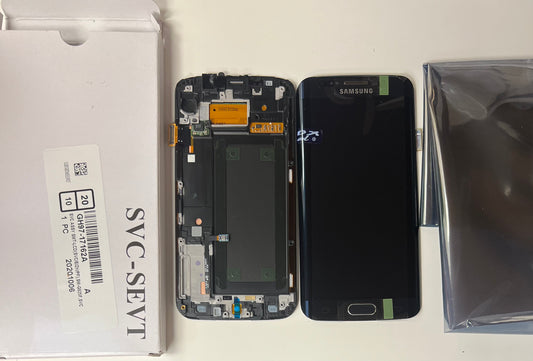 GENUINE SAMSUNG GALAXY S6 EDGE G925F BLACK LCD SERVICE PACK NEW DISPLAY SCREEN