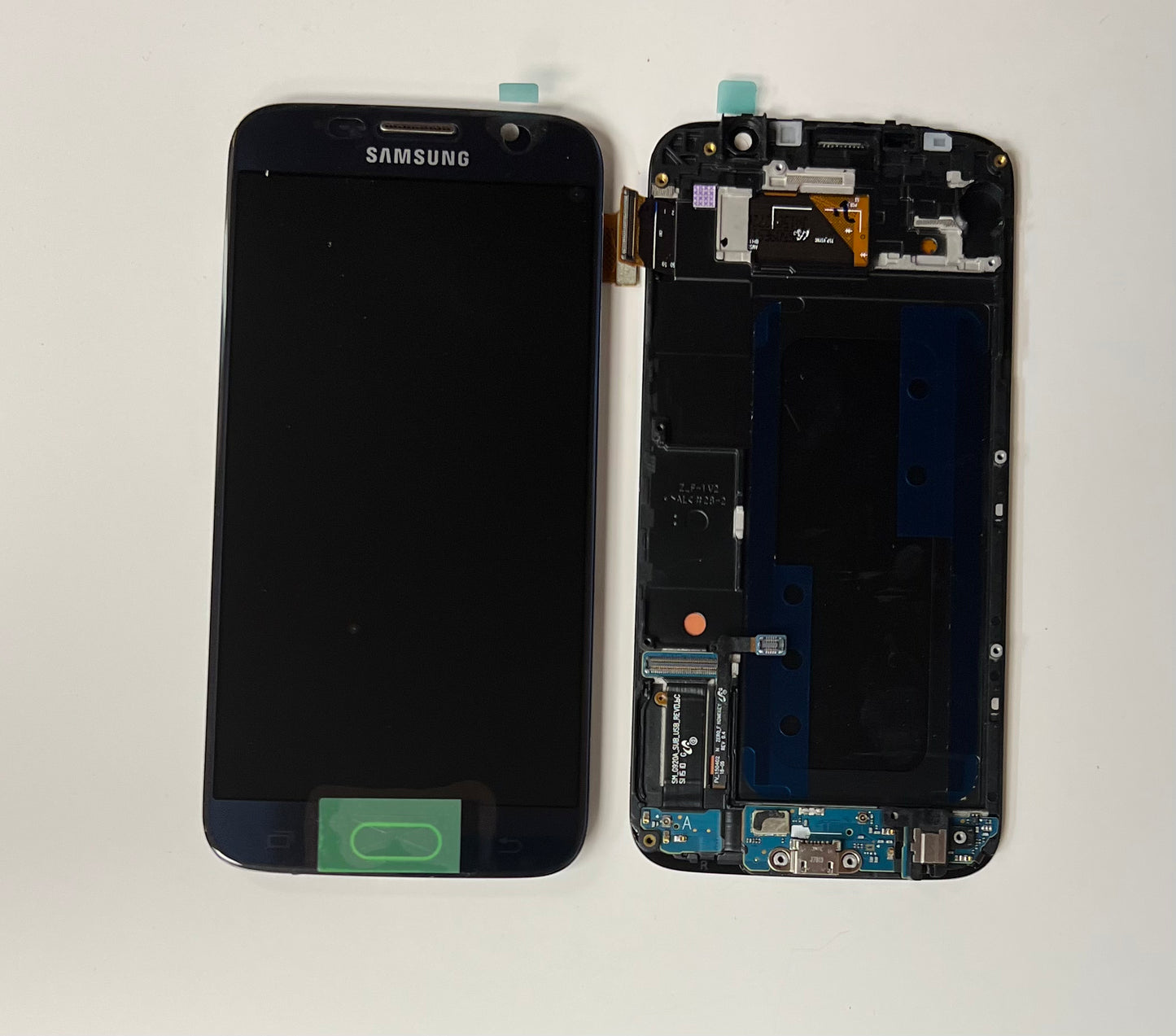 SAMSUNG GALAXY S6 SM-G920F LCD TOUCH SCREEN DISPLAY ORIGINAL FRAME BLACK BLUE